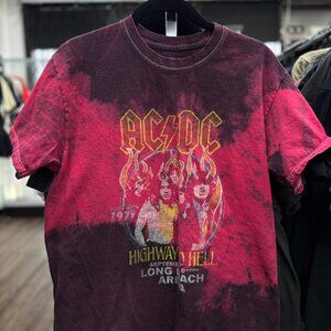 Vintage AC/DC Highway to Hell T-Shirt Men’s Medium | 1979 Tour Tie-Dye Rock Tee